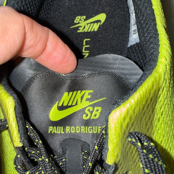 Nike Paul Rodriguez Renew Skate Neon Yellow Shoes men’s size 12 - Picture 9 of 10